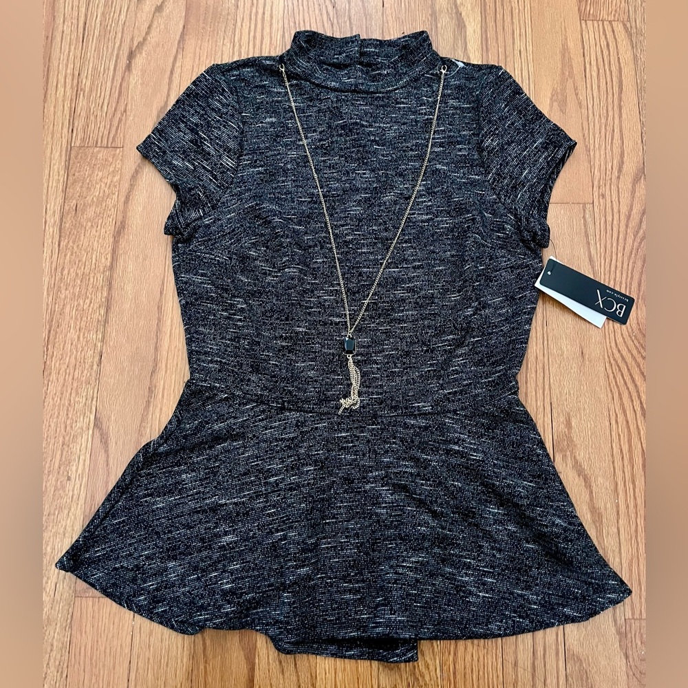 ⭐️5/$25⭐️ NWT BCX Women's Short Sleeve Peplum Top
